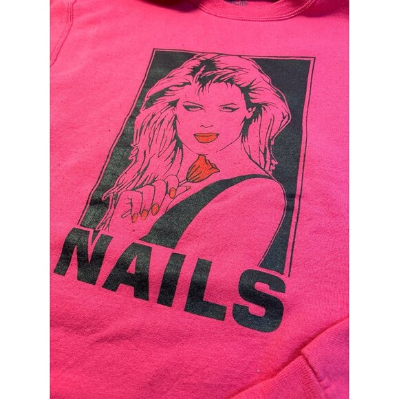 Vintage 80s / 90s Glamour Nails Sweatshirt Crew Neck (Medium) - Picture 2 of 8